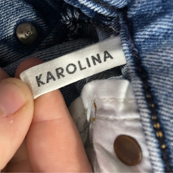 GRLFRND Karolina Cross Your Mind Denim Designer Jeans Slim Size 23 Distressed - Picture 12 of 15